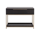 Rebel Nightstand - Large - Gold - Charcoal Grey 109073 Sunpan