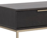 Rebel Nightstand - Large - Gold - Charcoal Grey 109073 Sunpan