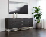 Rebel Dresser - Large - Gold - Charcoal Grey 109075 Sunpan