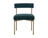 Seneca Dining Chair - Antique Brass - Danny Teal 109133 Sunpan