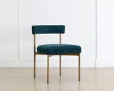 Seneca Dining Chair - Antique Brass - Danny Teal 109133 Sunpan