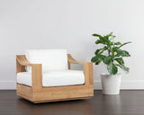 Tahiti Swivel Lounge Chair - Stinson White 109152 Sunpan