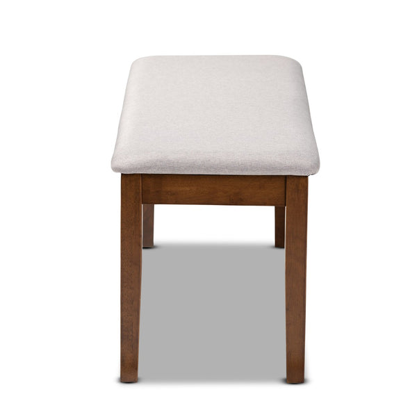 Baxton Studio Baxton Studio Transitional Grey Upholstered Dining Bench with Walnut Brown Legs for Stylish Comfort RH037-Grey/Walnut-Dining Bench