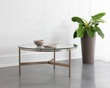 Flato Coffee Table - Antique Brass 109185 Sunpan