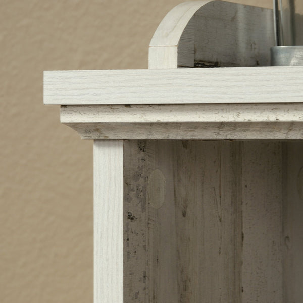 English Elm Bookcase, Modern White Finish With Ten Cubbies For Stylish Storage And Display In Any Room B356P402783