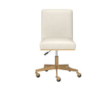 Dean Office Chair - Brushed Brass - Meg Ivory 109205 Sunpan