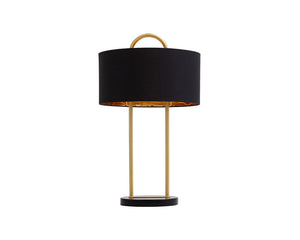 Kezna Table Lamp - Black Marble - Matte Black 109263 Sunpan