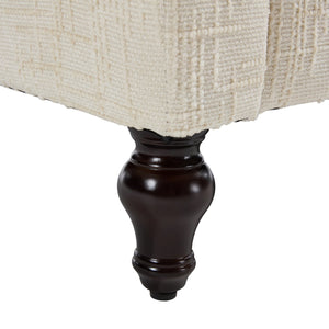 English Elm Modern chenille 2-seater sofa with LED lighting, USB charging, storage pocket, sturdy wood legs Beige W395P318540