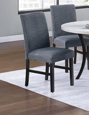 English Elm Dark Gray Corduroy 2pc Dining Chairs Set – Modern Upholstered Padded Side Chairs with Curved Legs, Sturdy Design B011P334821