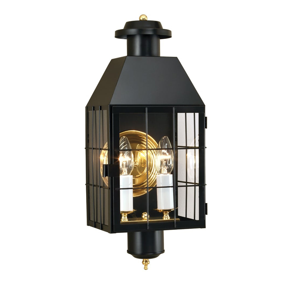 American Heritage 21.75'' High 2-Light Outdoor Sconce - Black 1093-BL-CL Norwell