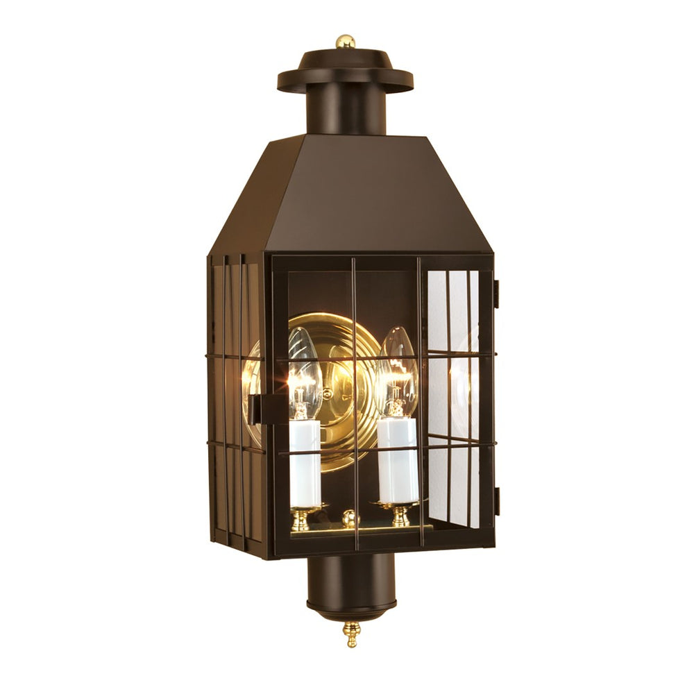 American Heritage 21.75'' High 2-Light Outdoor Sconce - Black 1093-BL-CL Norwell