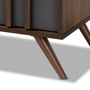 Baxton Studio Baxton Studio Naoki Modern 6-Drawer Dresser in Two-Tone Grey & Walnut, Stylish Mid-Century Design LV15COD15231-Columbia/Dark Grey-6DW-Dresser