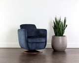 Gilley Swivel Lounge Chair - Bergen Navy 109310 Sunpan