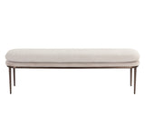 Koffi Bench - Dark Bronze - Chacha Cream / Meg Taupe 109313 Sunpan