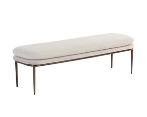 Koffi Bench - Dark Bronze - Chacha Cream / Meg Taupe 109313 Sunpan