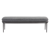 Koffi Bench - Gunmetal - Chacha Grey / Antonio Charcoal 109314 Sunpan