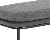 Koffi Bench - Gunmetal - Chacha Grey / Antonio Charcoal 109314 Sunpan