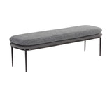 Koffi Bench - Gunmetal - Chacha Grey / Antonio Charcoal 109314 Sunpan