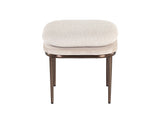 Koffi Stool - Dark Bronze - Chacha Cream / Meg Taupe 109315 Sunpan