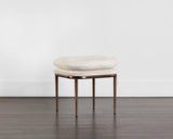 Koffi Stool - Dark Bronze - Chacha Cream / Meg Taupe 109315 Sunpan