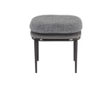 Koffi Stool - Gunmetal - Chacha Grey / Antonio Charcoal 109316 Sunpan