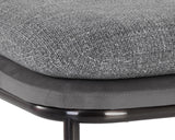 Koffi Stool - Gunmetal - Chacha Grey / Antonio Charcoal 109316 Sunpan