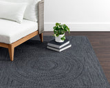 Gyre Hand-Woven Rug - Slate / Charcoal - 6' X 9' 109325 Sunpan