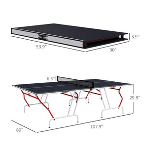English Elm Soozier Quarter Fold Ping Pong Table Mdf Surface Steel Frame Ready to Play Set W2225P200632