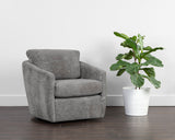 Irina Swivel Lounge Chair - Nepal Pebble 109446 Sunpan