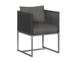 Crete Dining Armchair - Dark Grey - Gracebay Grey 109485 Sunpan