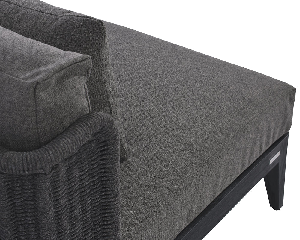 Ibiza Armless Chair - Charcoal - Gracebay Grey 109498 Sunpan