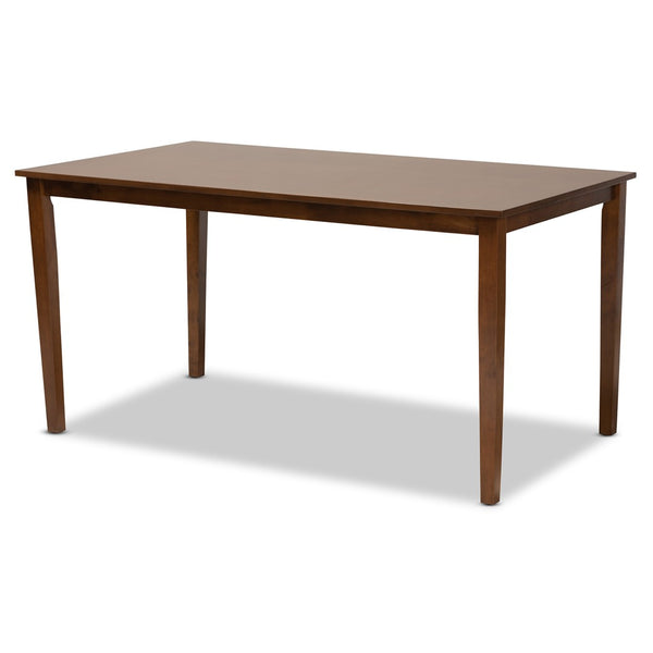 Baxton Studio Baxton Studio Gabriel 6-Piece Modern Dining Set with Grey Upholstery & Walnut Brown Finish, Stylish Comfort RH335C-Grey/Walnut-6PC Dining Set