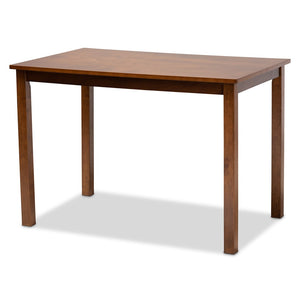 Baxton Studio Baxton Henry Modern 5-Piece Dining Set - Grey Upholstered Chairs & Walnut Brown Table for Stylish Dining RH335C-Grey/Walnut-5PC Dining Set