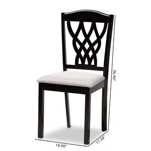 Baxton Studio Baxton Studio Modern Dining Chair Set – Stylish, Comfortable Upholstered Seating for Cozy Spaces Delilah Grey RH1017C-Grey/Dark Brown-DC-2PK