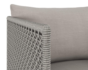 Sunpan Crete Outdoor Counter Stool Teak and Rope Weave Design for Kitchen or Patio 109529