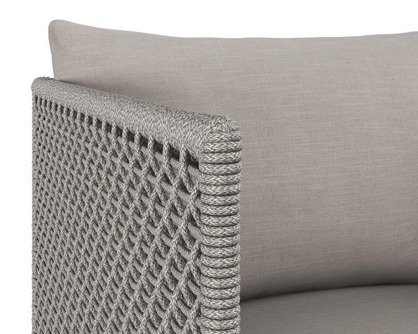 Sunpan Crete Outdoor Counter Stool Teak and Rope Weave Design for Kitchen or Patio 109529