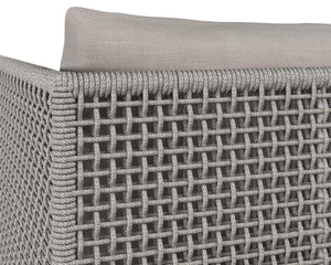 Sunpan Crete Outdoor Counter Stool Teak and Rope Weave Design for Kitchen or Patio 109529