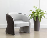 Rosalia Lounge Chair - Mina Light Grey / Meg Ash 109584 Sunpan