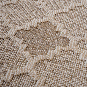 English Elm Loom Cream Trellis Indoor/Outdoor Area Rug - Durable, Stain-Resistant, Pet-Friendly Design 2X8 B335P289595