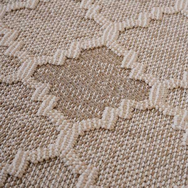 English Elm Loom Cream Trellis Indoor/Outdoor Area Rug - Durable, Stain-Resistant, Pet-Friendly Design 2X8 B335P289595