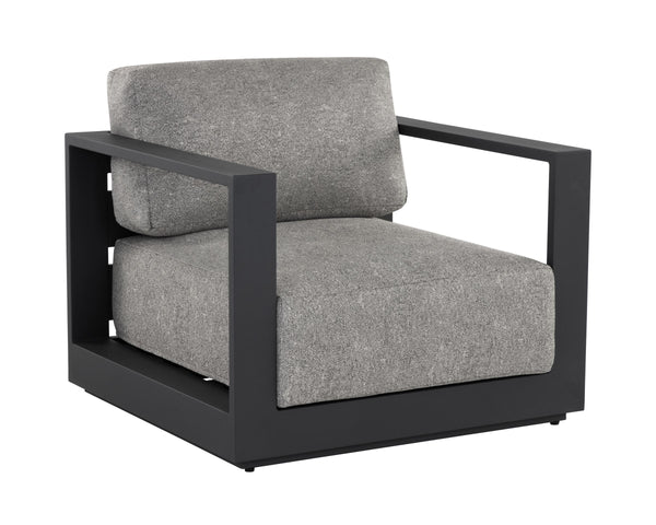 Sunpan Tavira Outdoor Armchair Powder Coated Aluminum Frame Woven Patio Lounge Seating 109655V