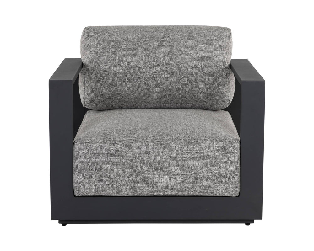 Sunpan Tavira Outdoor Armchair Powder Coated Aluminum Frame Woven Patio Lounge Seating 109655V