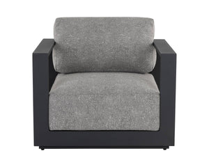 Sunpan Tavira Outdoor Armchair Powder Coated Aluminum Frame Woven Patio Lounge Seating 109655V