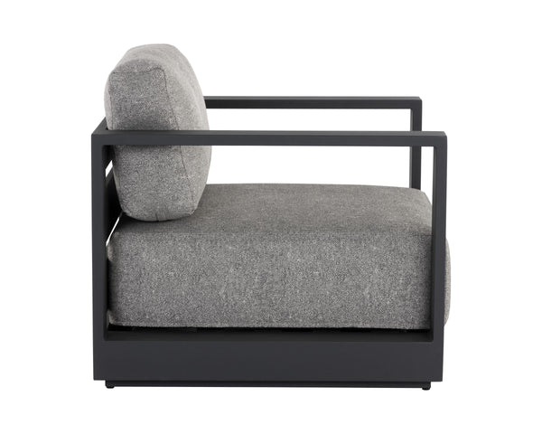 Sunpan Tavira Outdoor Armchair Powder Coated Aluminum Frame Woven Patio Lounge Seating 109655V