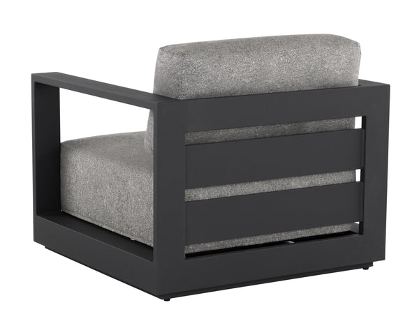 Sunpan Tavira Outdoor Armchair Powder Coated Aluminum Frame Woven Patio Lounge Seating 109655V
