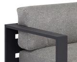 Tavira Sofa - Charcoal - Lanikai Salt and Pepper 109656 Sunpan