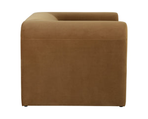 Sunpan Ionic Sculptural Accent Chair Curved Wraparound Arms Upholstered Living Room Seating 109732