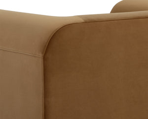 Sunpan Ionic Sculptural Accent Chair Curved Wraparound Arms Upholstered Living Room Seating 109732