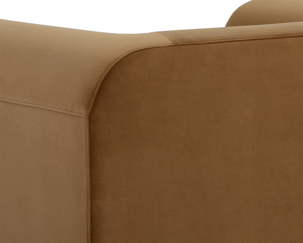 Sunpan Ionic Sculptural Accent Chair Curved Wraparound Arms Upholstered Living Room Seating 109732