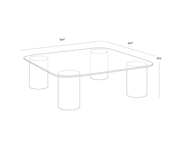 Sunpan Maude Round Coffee Table Smoked Glass Top Concrete Base Contemporary Living Room 109811